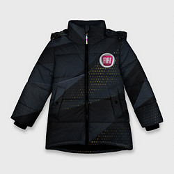 Куртка зимняя для девочки FIAT ФИАТ S, цвет: 3D-черный