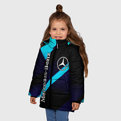 Куртка зимняя для девочки Mercedes Benz, цвет: 3D-черный — фото 2