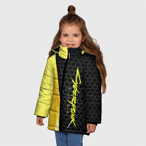 Зимняя куртка для девочки Cyberpunk 2077 Exclusive S / 3D-Светло-серый – фото 3