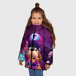 Куртка зимняя для девочки Генерал Гавс brawl stars, цвет: 3D-черный — фото 2