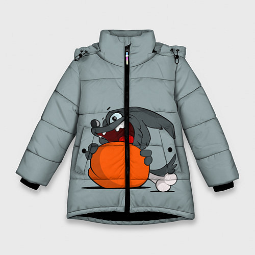 Зимняя куртка для девочки Приятного аппетита / 3D-Черный – фото 1