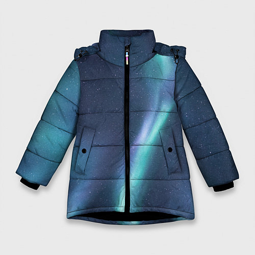 Зимняя куртка для девочки Северное Сияние / 3D-Черный – фото 1