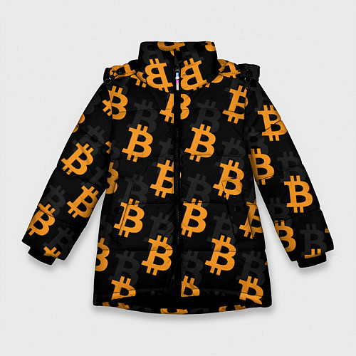 Зимняя куртка для девочки БИТКОИН BITCOIN / 3D-Черный – фото 1