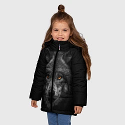 Куртка зимняя для девочки Evil Wolf, цвет: 3D-черный — фото 2