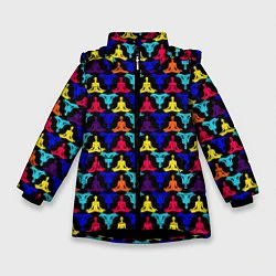 Куртка зимняя для девочки Йога, цвет: 3D-черный