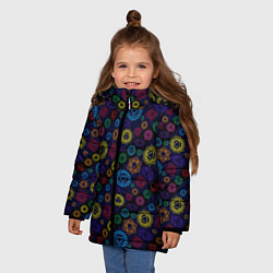 Куртка зимняя для девочки Чакры, цвет: 3D-светло-серый — фото 2