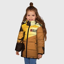 Куртка зимняя для девочки Rust, цвет: 3D-черный — фото 2