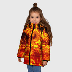 Куртка зимняя для девочки ДРАКОН, цвет: 3D-черный — фото 2
