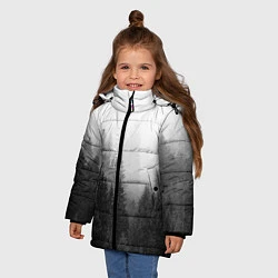 Куртка зимняя для девочки Туманный лес, цвет: 3D-светло-серый — фото 2