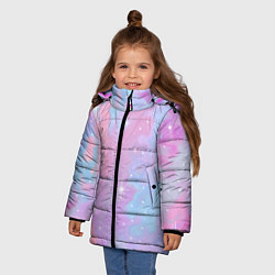 Куртка зимняя для девочки Просто космос, цвет: 3D-светло-серый — фото 2