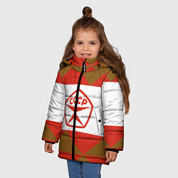 Куртка зимняя для девочки Советское печенье, цвет: 3D-красный — фото 2