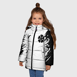 Куртка зимняя для девочки Черный клеывер аниме, цвет: 3D-черный — фото 2