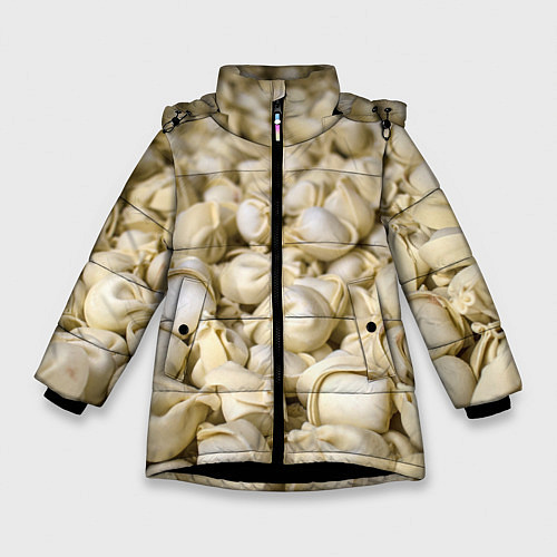 Зимняя куртка для девочки Пельмени / 3D-Черный – фото 1