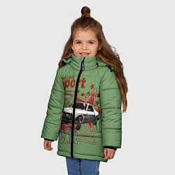 Куртка зимняя для девочки Muscle car, цвет: 3D-красный — фото 2