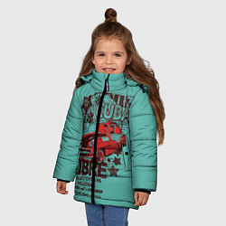 Куртка зимняя для девочки CUBA CAR, цвет: 3D-черный — фото 2