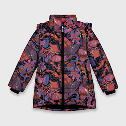 Куртка зимняя для девочки Медузы, цвет: 3D-черный