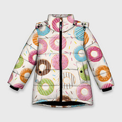 Зимняя куртка для девочки Пончики Donuts