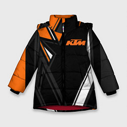 Куртка зимняя для девочки KTM КТМ, цвет: 3D-красный