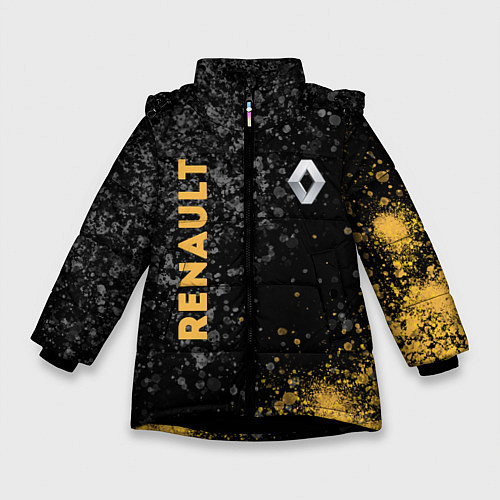 Зимняя куртка для девочки Renault Брызги / 3D-Черный – фото 1