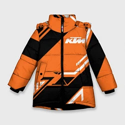 Куртка зимняя для девочки KTM КТМ SPORT, цвет: 3D-черный