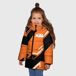 Куртка зимняя для девочки KTM КТМ SPORT, цвет: 3D-черный — фото 2