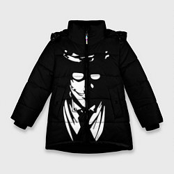 Куртка зимняя для девочки Hellsing, цвет: 3D-черный