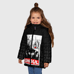 Куртка зимняя для девочки ТОКИЙСКИЙ ГУЛЬ КЕН КАНЕКИ, цвет: 3D-черный — фото 2
