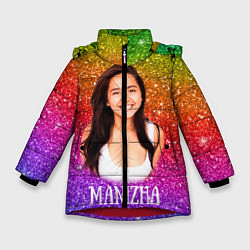 Зимняя куртка для девочки Manizha Радужные блестки