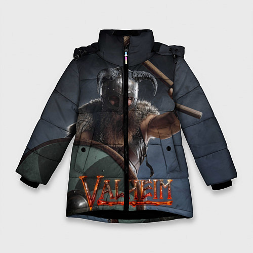 Зимняя куртка для девочки Viking Valheim / 3D-Черный – фото 1