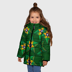 Куртка зимняя для девочки Brasil Star, цвет: 3D-черный — фото 2