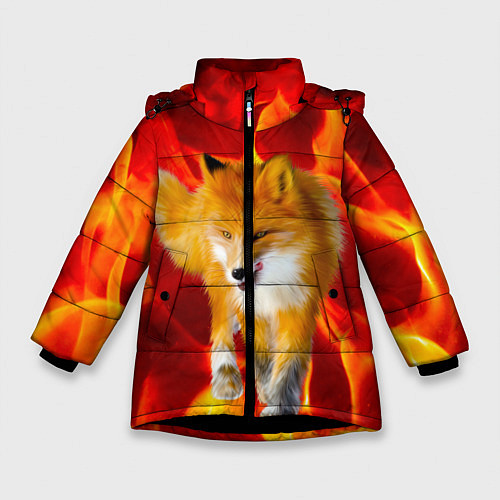 Зимняя куртка для девочки Fire Fox / 3D-Черный – фото 1