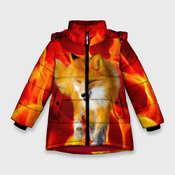 Куртка зимняя для девочки Fire Fox, цвет: 3D-красный