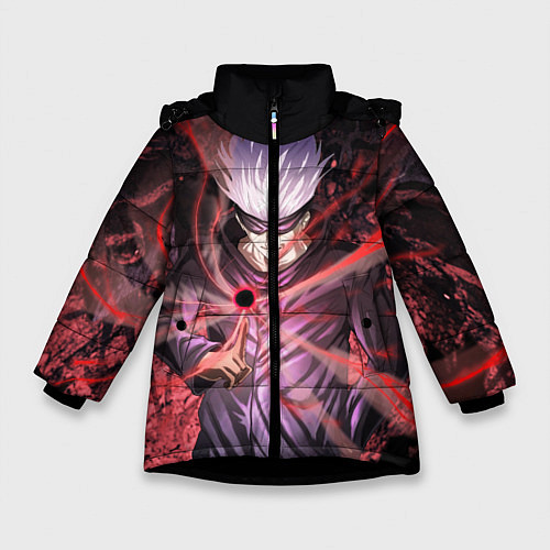 Зимняя куртка для девочки Магическая битва / 3D-Черный – фото 1