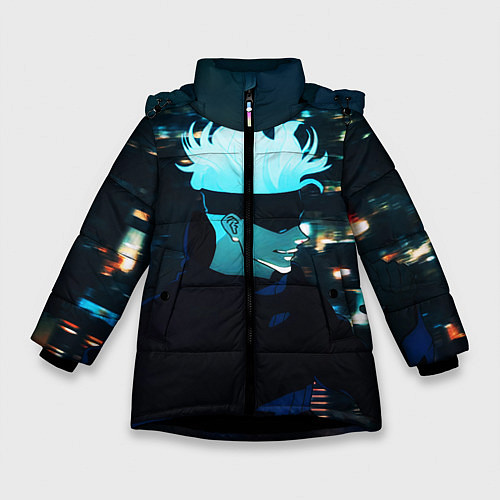 Зимняя куртка для девочки Магическая битва / 3D-Черный – фото 1