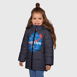 Куртка зимняя для девочки Impostor, цвет: 3D-черный — фото 2