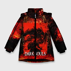 Куртка зимняя для девочки DARK SOULS GAME STORY, цвет: 3D-черный