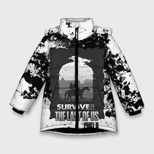 Зимняя куртка для девочки The Last of US SURVIVE / 3D-Черный – фото 1