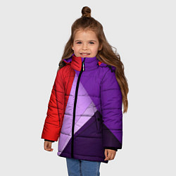Куртка зимняя для девочки ORIGAMI, цвет: 3D-черный — фото 2