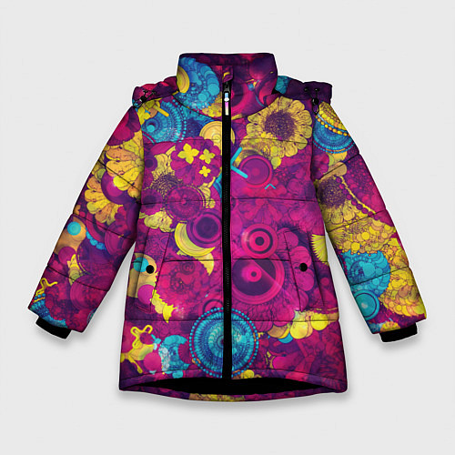 Зимняя куртка для девочки PINK FLOW / 3D-Черный – фото 1