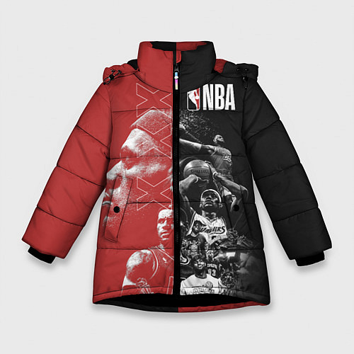 Зимняя куртка для девочки NBA / 3D-Черный – фото 1