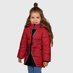 Куртка зимняя для девочки Harden, цвет: 3D-черный — фото 2
