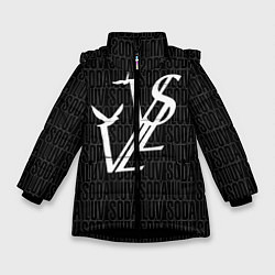 Куртка зимняя для девочки Репер - SODA LUV, цвет: 3D-черный
