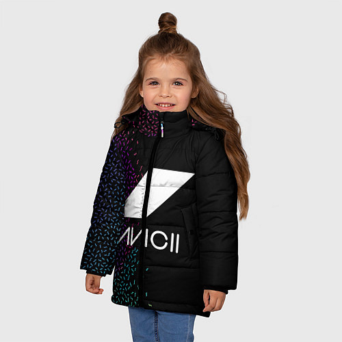 Зимняя куртка для девочки AVICII RAIBOW STYLE / 3D-Светло-серый – фото 3