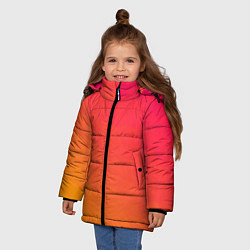 Куртка зимняя для девочки Градиент заря, цвет: 3D-черный — фото 2