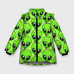 Зимняя куртка для девочки Инопланетяне
