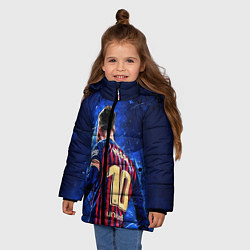 Куртка зимняя для девочки Leo Messi Лео Месси 10, цвет: 3D-черный — фото 2
