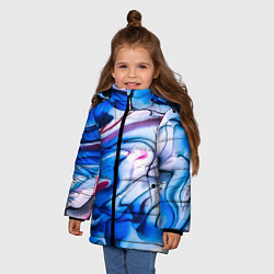 Куртка зимняя для девочки ТАЙ ДАЙ ОКЕАН ЧЕРНИЛ, цвет: 3D-светло-серый — фото 2