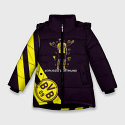 Куртка зимняя для девочки Холанд Боруссия, цвет: 3D-черный