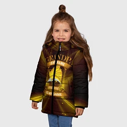 Куртка зимняя для девочки Fishing - is my game, цвет: 3D-черный — фото 2