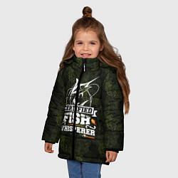 Куртка зимняя для девочки Рыбаку, цвет: 3D-черный — фото 2